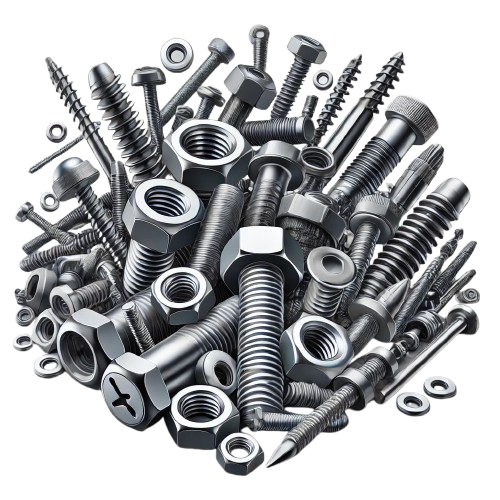 Fasteners (Anchors, anchor bolts, nuts, washers, pins, screws, bolts)